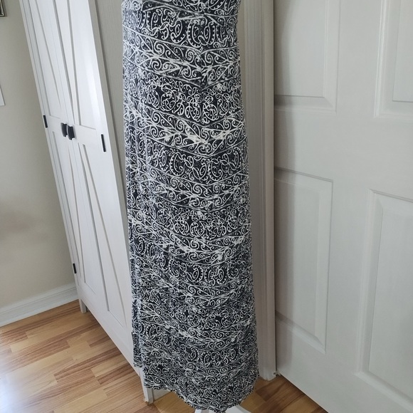Max Studio Black and White Strapless Maxi Dress Sz S - Picture 3 of 9